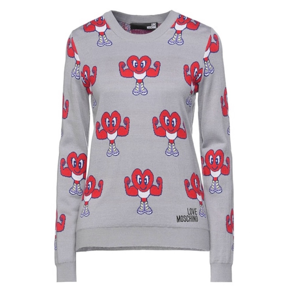LOVE Moschino Wool Muscle/Heart Sweater